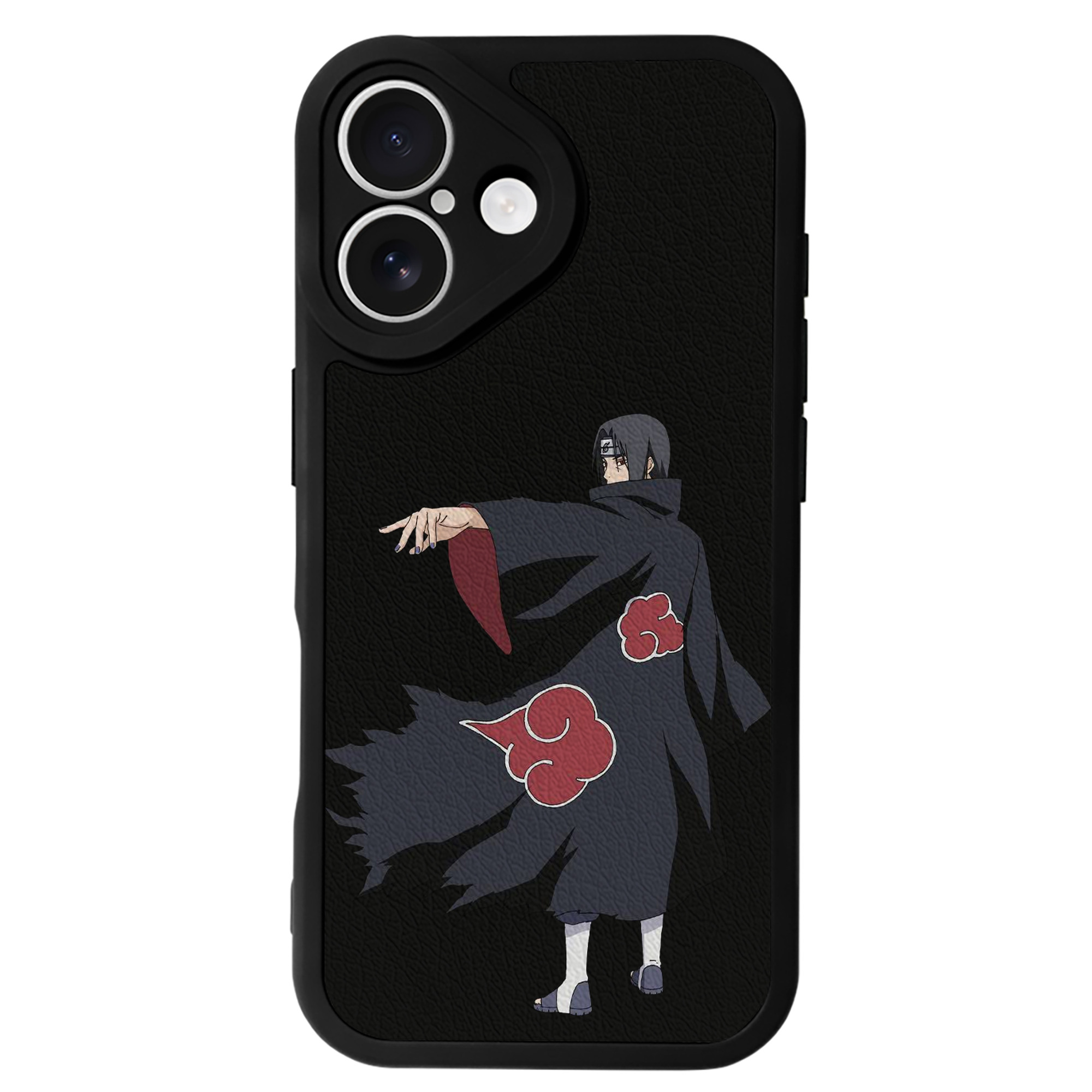 （画像用） NARUTO -ナルト- うちは イタチ Uchiha Itachi 【iPhone 16シリーズ対応】シリコンスマホケース（レザー調） 材質：シリコン